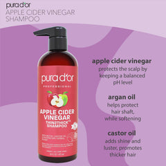 PURA D'OR closeup of the 15 active ingredients, including castor oil and biotin.