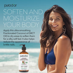 PURA D'OR Aceite fraccionado para cabello suave y brillo natural.