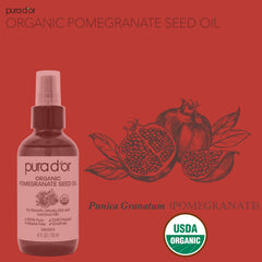 Aceite de Granada PURA D'OR para masaje corporal, deja la piel tersa.