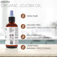 PURA D'OR Cabello brillante y suave gracias al aceite de jojoba.