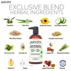 Conditioner containing pumpkin seed extract restoring moisture in hair