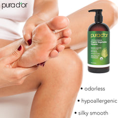 PURA D’OR glicerina vegetal, frasco claro, ideal para aceites esenciales