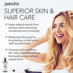 PURA D'OR lashes and brows conditioning oil for fuller definition.