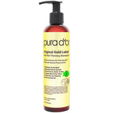 PURA D'OR Original Gold Label bottle for thinning hair and everyday cleansing.