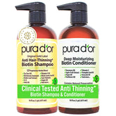 PURA D'OR Original Gold Label shampoo bottle with biotin-infused formula for fuller-looking hair