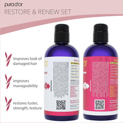 PURA D'OR Restore & Renew hair strands with improved strength and shine