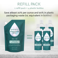Puracy Conditioner color-treated hair highlights color protection friendly formula.