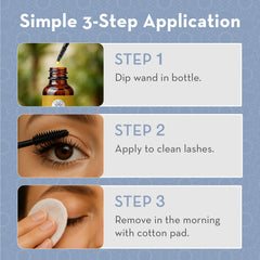 Pure Body Naturals eyelash wands enable clean, precise application