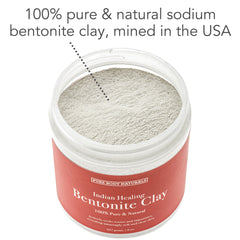 Pure Body Naturals mascarilla de arcilla casera para piel limpia y poros destapados
