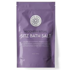 Pure Body Naturals Sitz Bath Salt bottle promotes soothing comfort after childbirth.