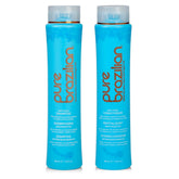 Pure Brazilian Anti-Frizz Daily Shampoo bottle showing moisture delivery and frizz control benefits