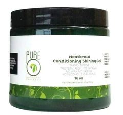 Pure O Neatbraid brillo intenso en el bote de 16 oz para rizos definidos