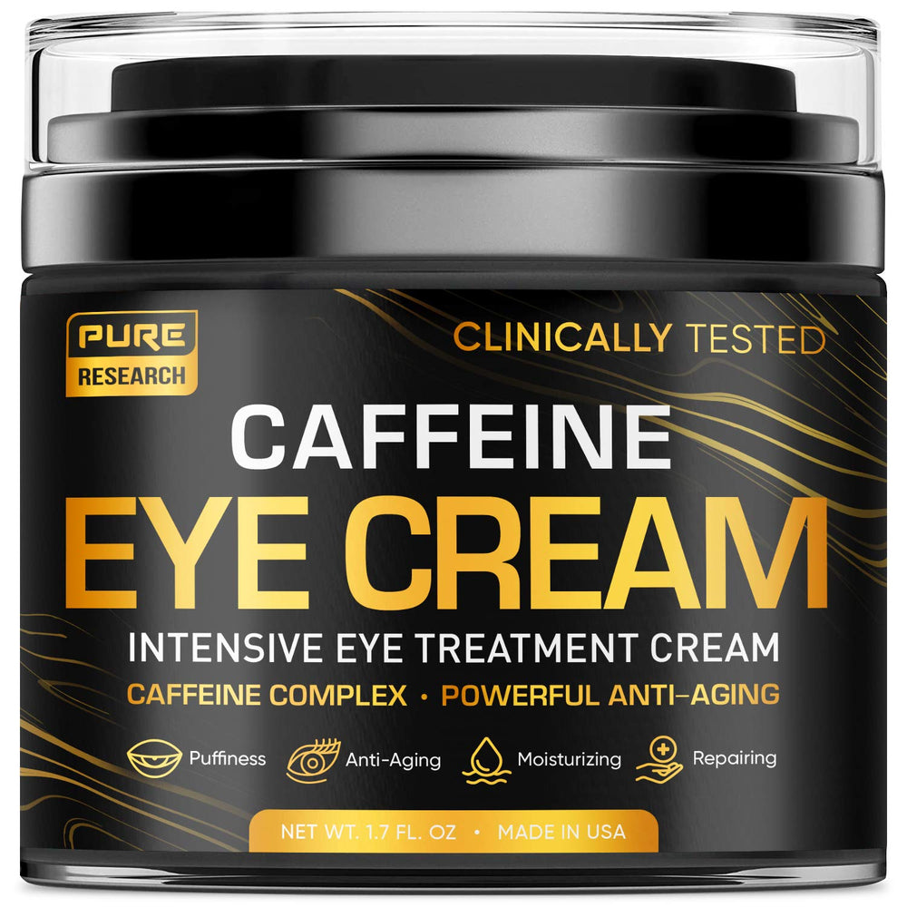 Pure Research crema-ojos-cafeina-antiedad: revitaliza el contorno.