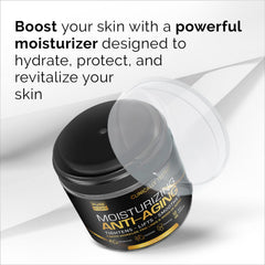 Pure Research men's face cream hand application showing quick absorption.