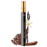 PUREAMOR Amber Vanilla bottle pour showing crisp top notes and elegant design