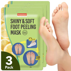 Purederm Shiny and Soft Foot Mask packaging for at-home spa treatment.