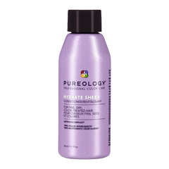 Pureology botella frontal muestra hidratación ligera para cabello fino y teñido.
