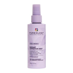 Pureology Instant Levitation Mist applied to damp hair at roots for lift and heat protection