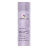 Pureology Lock It Down bottle shows fast-drying action for quick styling