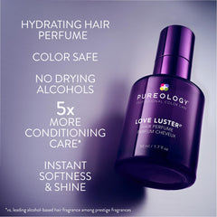 Pureology Love Luster spray action demonstrates quick refresh and fragrance release.