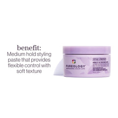 Pureology Mess It Up Texture Paste applied to hair for flexible control