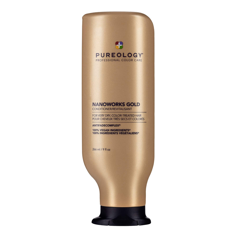 Pureology Nanoworks Gold conditioner bottle front for color-treated hair