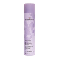 Pureology On The Rise mousse bottle showing root lift for color-treated hair