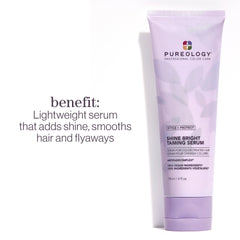 Pureology Shine Bright Taming Serum bottle pump enables precise pea-sized application