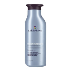 Pureology Strength Cure Blonde Purple Shampoo bottle pour tones brassiness in blond hair