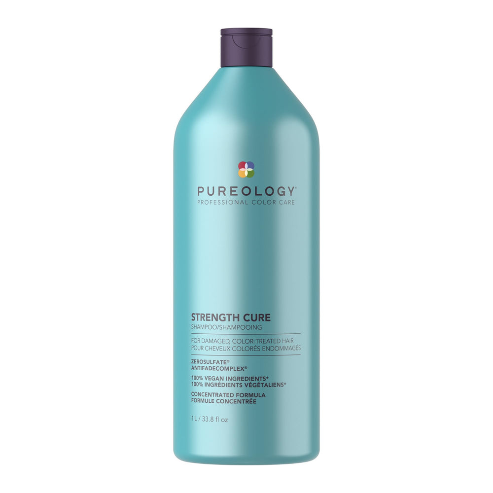 Pureology Strength Cure Shampoo seals split ends for smoother, stronger hair