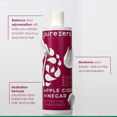 Etiqueta del champú Purezero sin sulfatos y vegana destacada