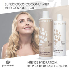 Purezero ingredientes naturales leche de coco para cabello saludable
