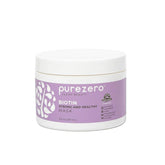PureZero mascarilla fortalecedora con biotina para cabello más fuerte y sano.