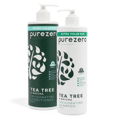 Purezero Champú Tea Tree Matcha, botella limpia y revitaliza el cuero cabelludo