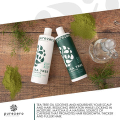 Purezero Acondicionador Tea Tree Matcha, desenreda y suaviza el cabello