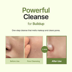 Purito aplicando aceite en el rostro para desmaquillar suavemente.