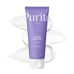PURITO Luminous Ceramide Sleeping Pack envase visible para cuidado nocturno suave