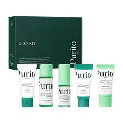Purito Seoul Best Kit limpiador con panthenol para limpieza suave y confortable.