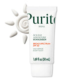PURITO Sunscreen: textura ligera y botella, ideal para uso diario sin sensación grasa.
