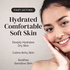 Cream texture close-up showing light, non-greasy formula of Puriya Intensive Moisturizer.