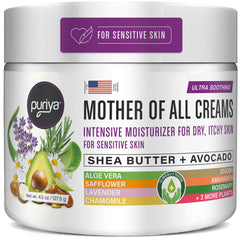 Puriya Intensive Moisturizer jar with honey and shea butter for lasting hydration.