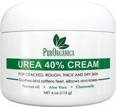 PurOrganica Crema Urea 40% para pies, en botella, cuidado intensivo de la piel.