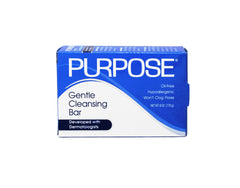 PURPOSE cleansing bar lather image demonstrates easy cleansing