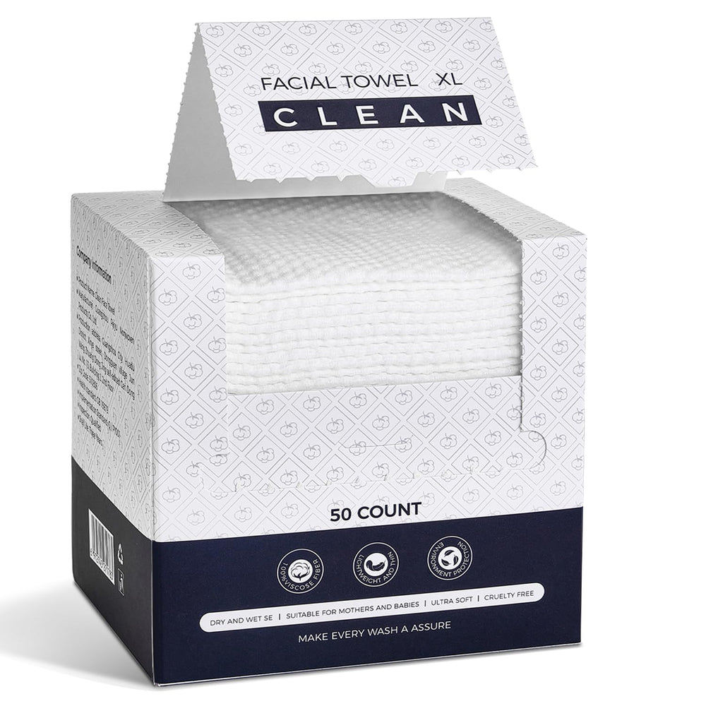 PUPUPE Disposable Face Towels XL soft touch for gentle cleansing on delicate skin