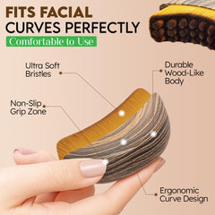 Puur House Ergonomic Face Brush with a precision handle for controlled facial massage.