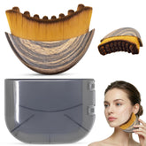 Puur House Lymphatic Contour Face Brush highlights jawline contouring for a sculpted look.