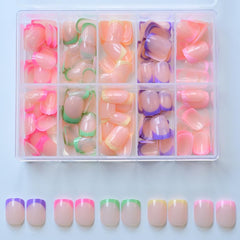 Puyokinm conjunto uñas postizas reutilizables para cambios de estilo.