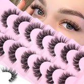 PVDKIW wispy cat-eye lashes with clear band for a subtle lift