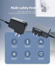 Pwept charger supports 100-240V worldwide use for Wahl trimmers.