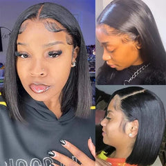 Qangelabeauty 12-inch human hair bob for versatile daily wear.